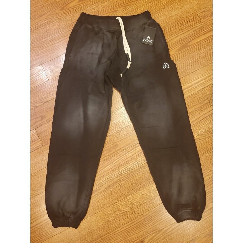 Rawgear Sweatpants Men's Size Medium Black Acid‎ Wash Cuffed NWT